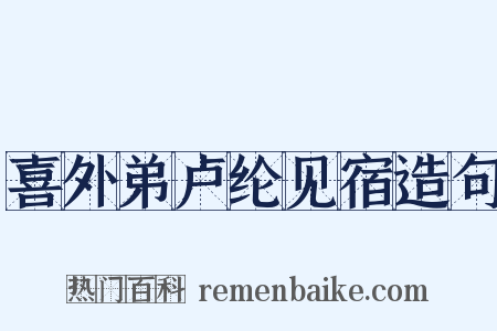 喜外弟卢纶见宿造句是什么意思的图片